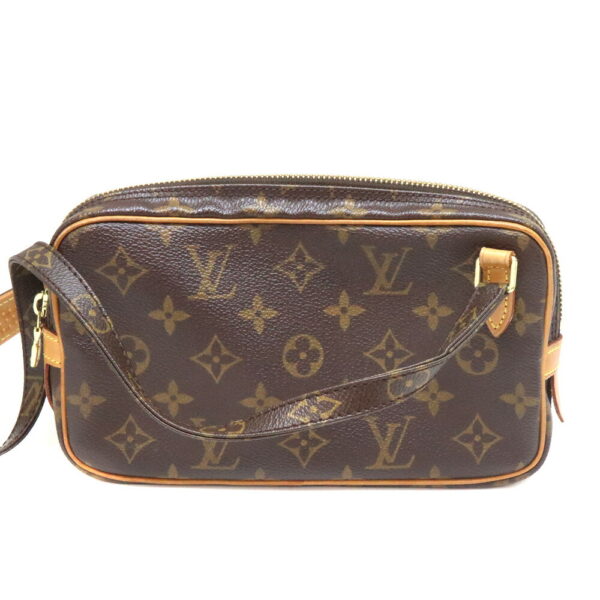 a23 4737 2 Louis Vuitton Pochette Marly Bandouliere Shoulder Bag Monogram Canvas Brown