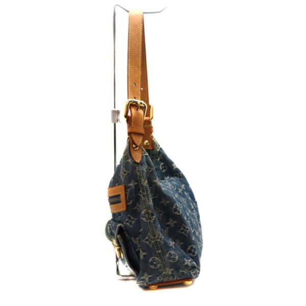 a23 4749 3 Louis Vuitton Baggy PM Shoulder Bag Monogram Denim Blue