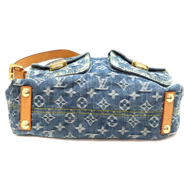 a23 4749 5 Louis Vuitton Baggy PM Shoulder Bag Monogram Denim Blue