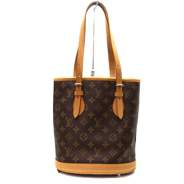 a23 5291 2 Louis Vuitton Bucket PM Handbag Monogram Canvas Brown