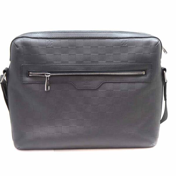 a23 5316 2 Louis Vuitton Calypso MM Shoulder Bag Damier Infini Black