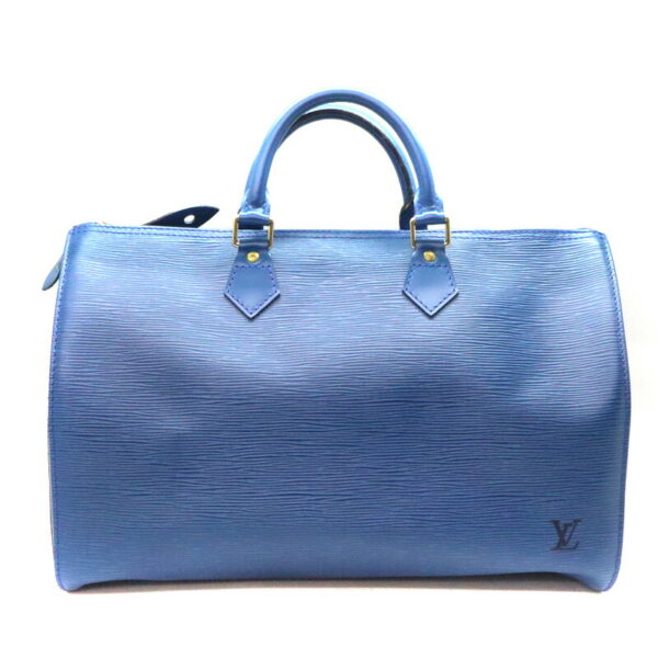 a23 5619 2 Louis Vuitton Speedy 35 Handbag Blue