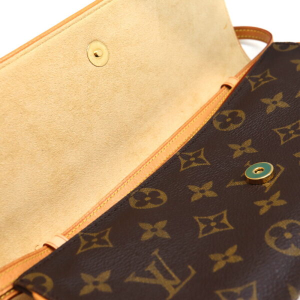 a23 564 7 Louis Vuitton Pochette Twin GM Shoulder Bag Monogram Canvas Brown