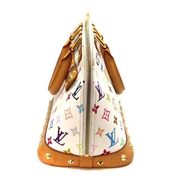 a23 6028 3 Louis Vuitton Alma Handbag Multicolor Canvas White