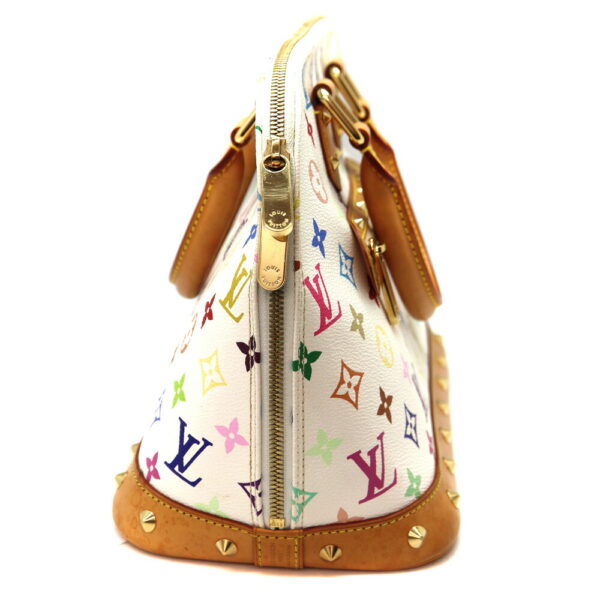 a23 6028 4 Louis Vuitton Alma Handbag Multicolor Canvas White