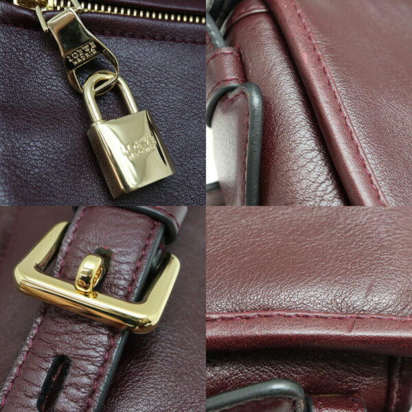 a23 614 6 Loewe Heritage Shoulder Bag Wine Red