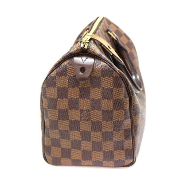 a23 6169 3 Louis Vuitton Speedy 25 Handbag Damier Canvas Ebene Brown