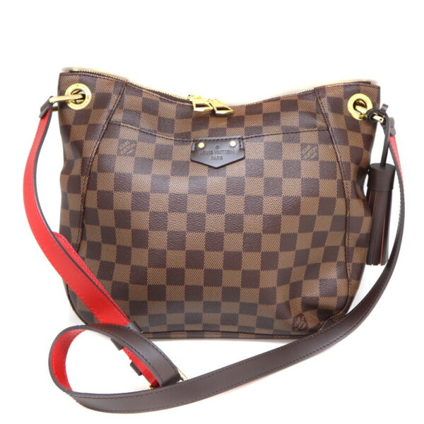 a23 624 1 Louis Vuitton South Bank Shoulder Bag Damier Canvas Ebene Brown