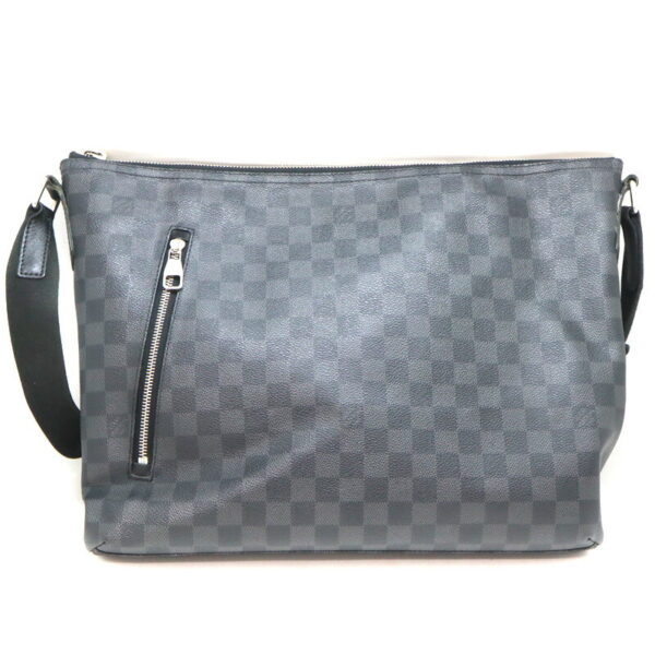 a23 6240 2 Louis Vuitton Mick MM Shoulder Bag Damier Graphite Black Gray