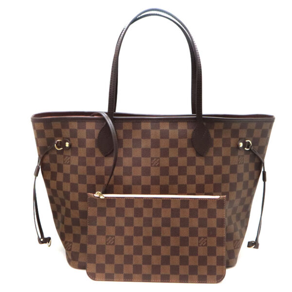 a23 6570 1 Louis Vuitton Neverfull Shoulder Bag Damier Canvas Brown