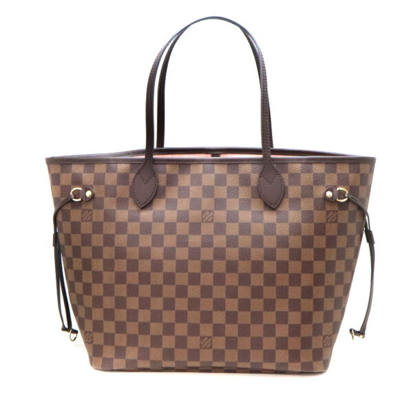 a23 6570 2 Louis Vuitton Neverfull Shoulder Bag Damier Canvas Brown