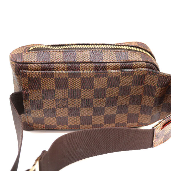 a23 6860 2 Louis Vuitton Jeronimos Shoulder Bag Damier Canvas Ebene Brown