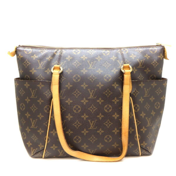 a23 7144 1 Louis Vuitton Totally MM Monogram Canvas Tote Bag Brown