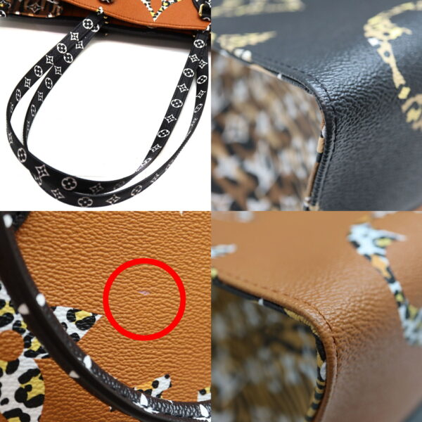 a23 7145 6 Louis Vuitton On the Go GM Handbag Monogram Jungle Black Orange