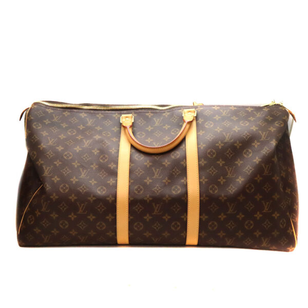 a23 7250 1 Louis Vuitton Keepall 60 Monogram Canvas Bag Brown