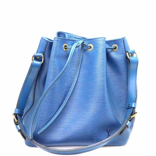 a23 7670 1 Louis Vuitton Petit Noe Epi Leather Shoulder Bag Blue