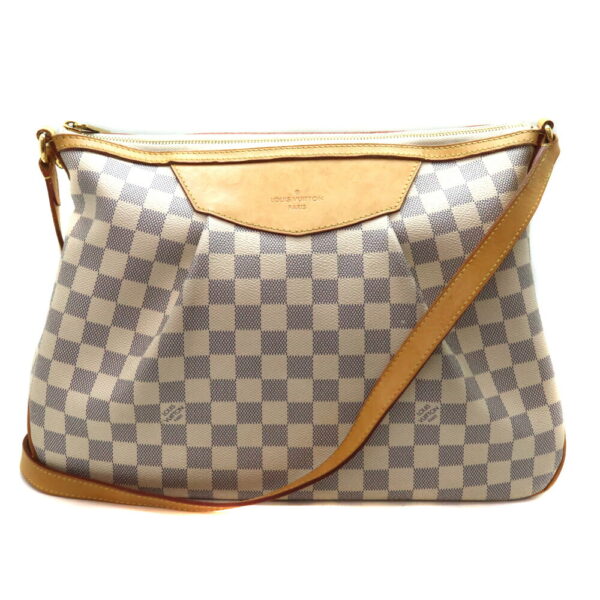 a23 8099 1 Louis Vuitton Syracuse MM Damier Canvas Shoulder Bag Azur