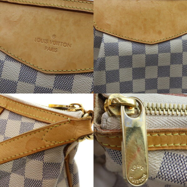 a23 8099 7 Louis Vuitton Syracuse MM Damier Canvas Shoulder Bag Azur