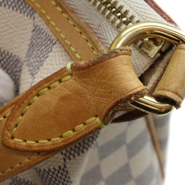 a23 8099 8 Louis Vuitton Syracuse MM Damier Canvas Shoulder Bag Azur