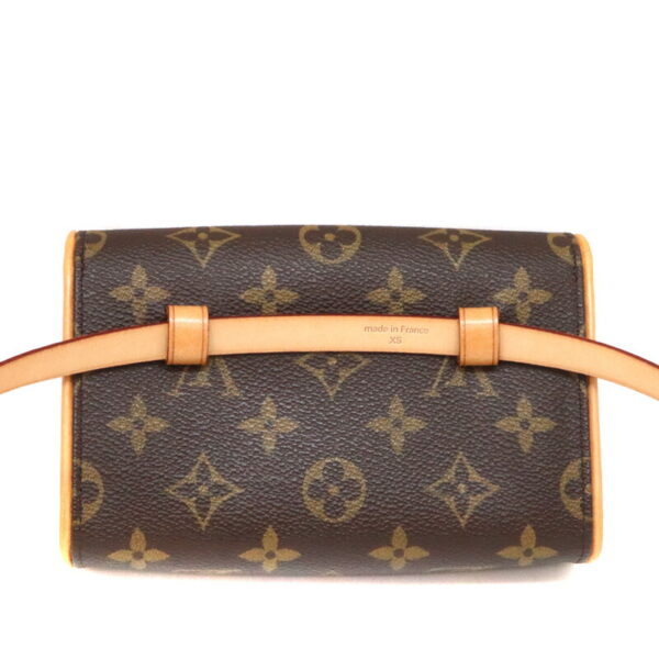 a23 8258 2 Louis Vuitton Pochette Florentine Monogram Canvas Belt XS Brown