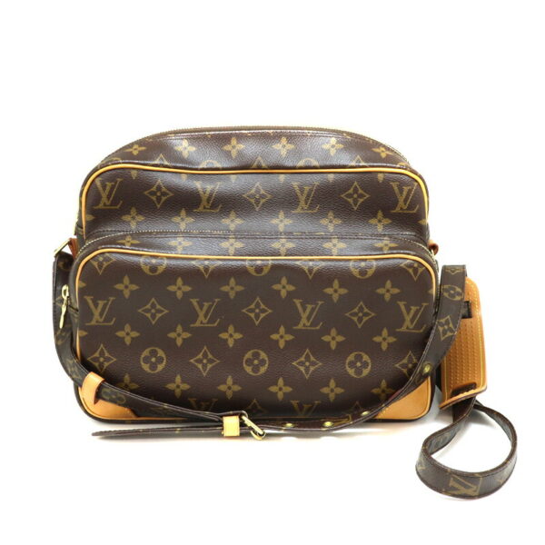 a23 839 1 Louis Vuitton Nile Monogram Canvas Shoulder Bag Brown