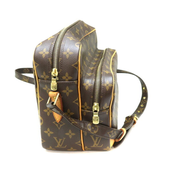 a23 839 4 Louis Vuitton Nile Monogram Canvas Shoulder Bag Brown