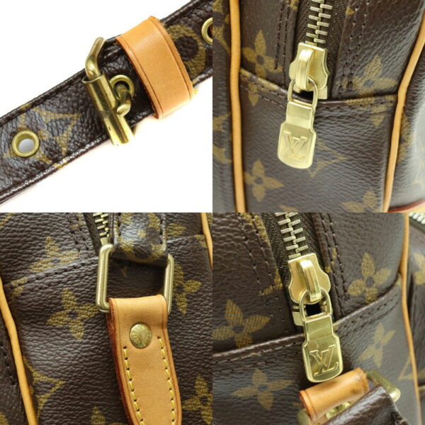 a23 839 8 Louis Vuitton Nile Monogram Canvas Shoulder Bag Brown