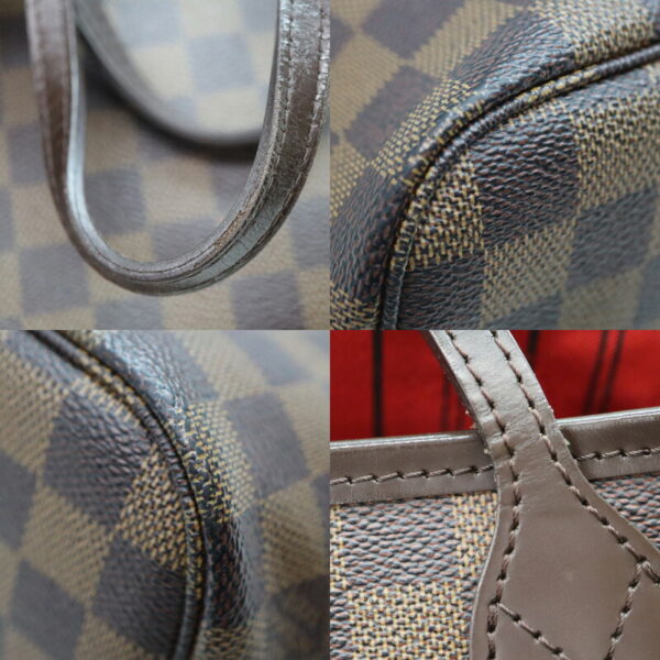 a23 8408 6 Louis Vuitton Neverfull PM Handbag Damier Brown