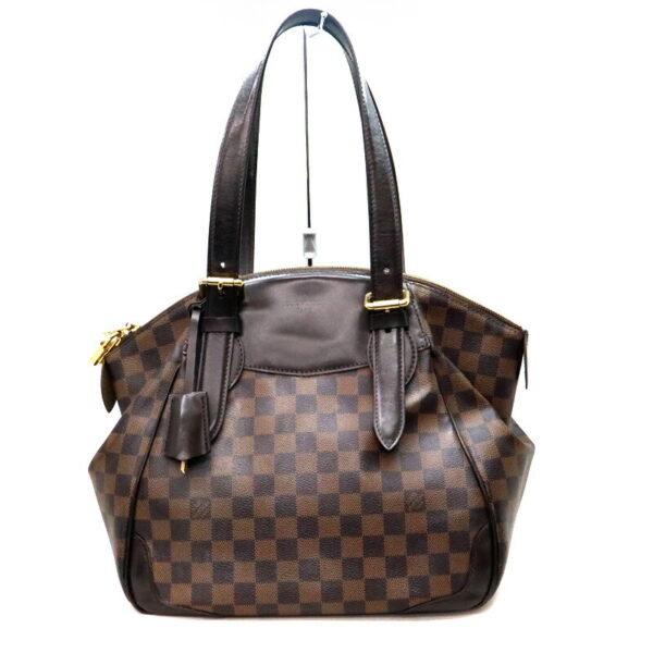 a23 8410 1 Louis Vuitton Verona MM Damier Canvas Handbag Brown