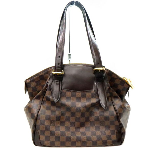 a23 8410 2 Louis Vuitton Verona MM Damier Canvas Handbag Brown