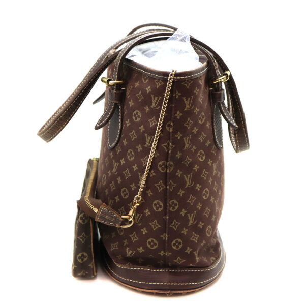 a23 8485 3 Louis Vuitton Bucket PM Handbag Monogram Minilan Brown