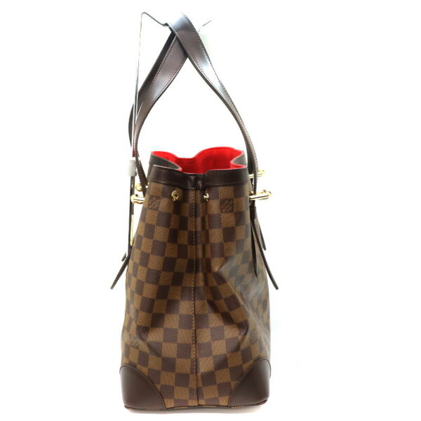 a23 862 3 Louis Vuitton Hampstead MM Damier Canvas Tote Bag Brown