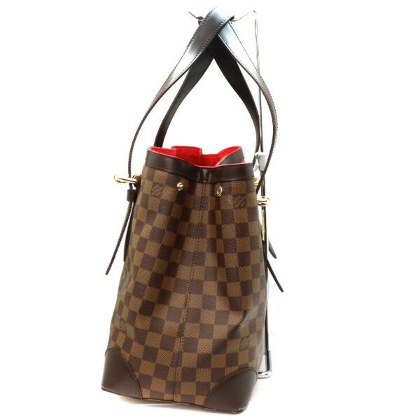 a23 862 4 Louis Vuitton Hampstead MM Damier Canvas Tote Bag Brown