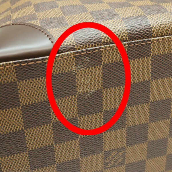 a23 862 6 Louis Vuitton Hampstead MM Damier Canvas Tote Bag Brown