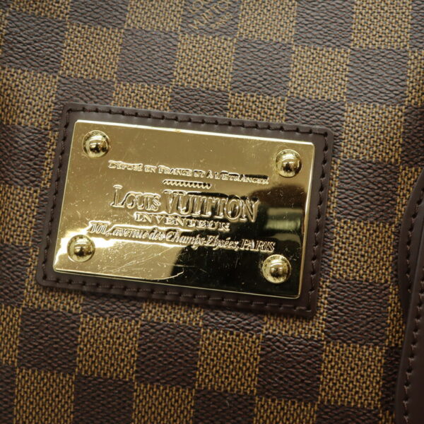 a23 862 9 Louis Vuitton Hampstead MM Damier Canvas Tote Bag Brown