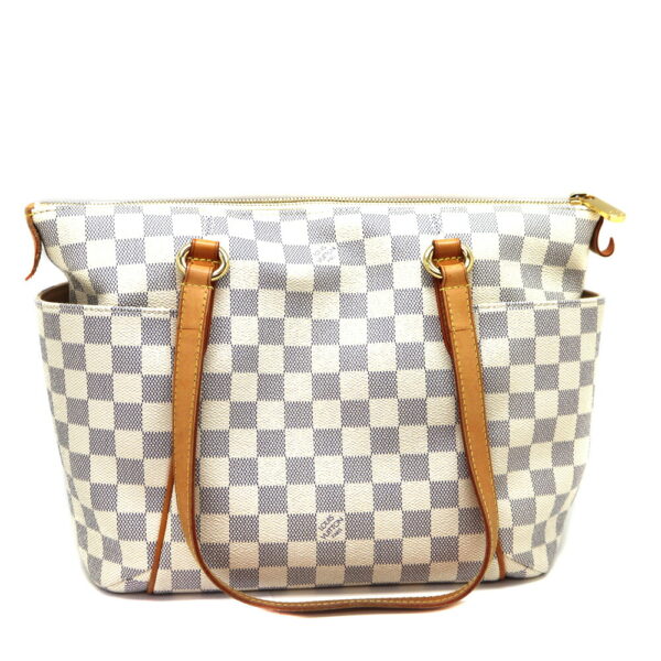 a23 8928 2 Louis Vuitton Totally PM Tote Bag Damier Canvas White