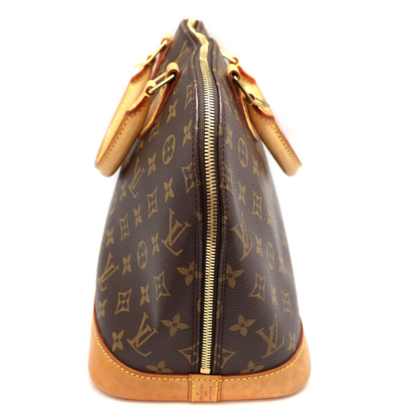 a23 8994 3 Louis Vuitton Alma Monogram Canvas Handbag Brown