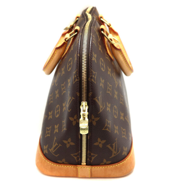 a23 8994 4 Louis Vuitton Alma Monogram Canvas Handbag Brown