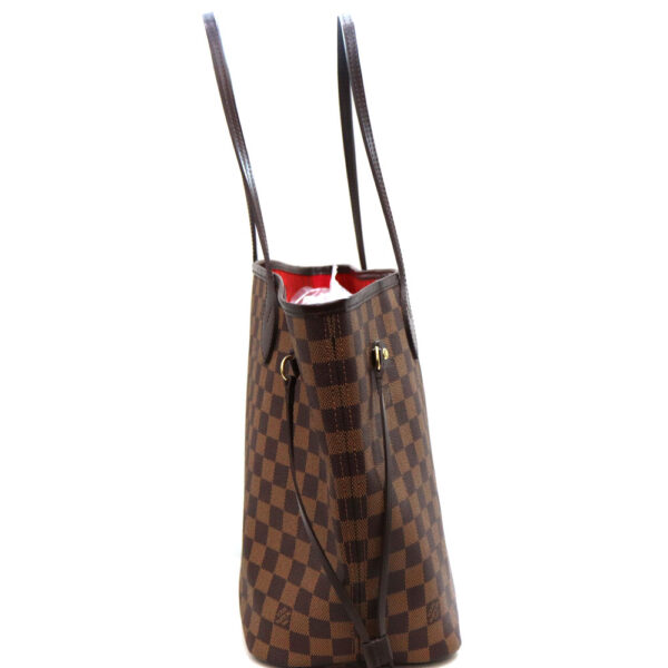 a23 9036 3 Louis Vuitton Neverfull MM Damier Ebene Tote Bag Brown