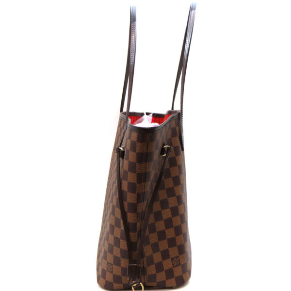 a23 9036 4 Louis Vuitton Neverfull MM Damier Ebene Tote Bag Brown