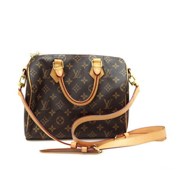 a23 9037 1 Louis Vuitton Speedy Bandouliere Handbag Monogram Canvas Brown