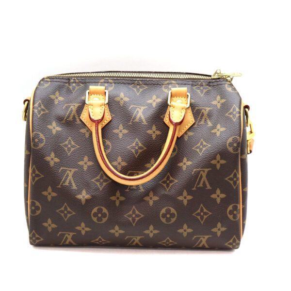 a23 9037 2 Louis Vuitton Speedy Bandouliere Handbag Monogram Canvas Brown