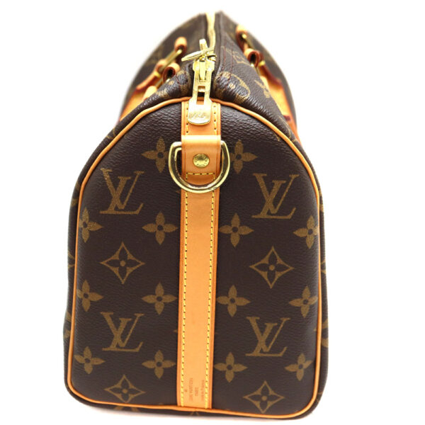 a23 9037 4 Louis Vuitton Speedy Bandouliere Handbag Monogram Canvas Brown