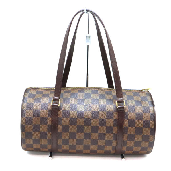 a23 9236 1 Louis Vuitton Papillon 30 Damier Ebene Canvas Handbag Brown