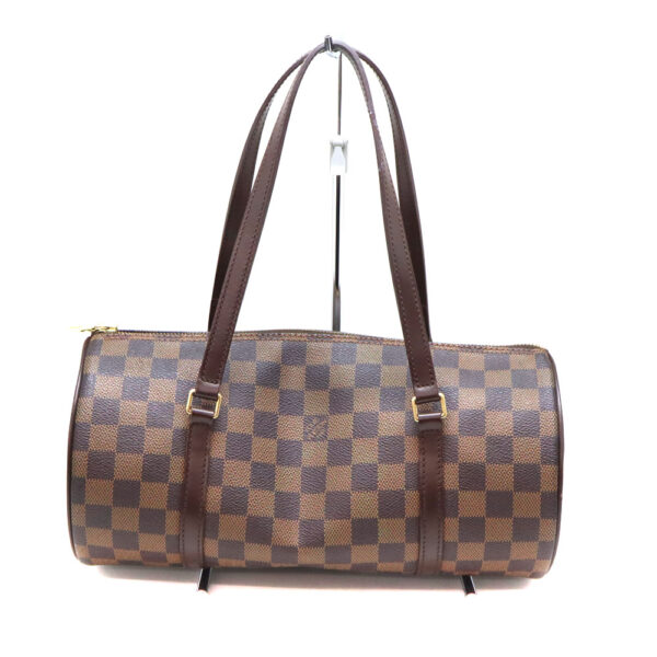 a23 9236 2 Louis Vuitton Papillon 30 Damier Ebene Canvas Handbag Brown