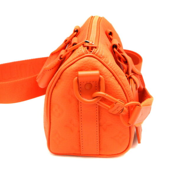 a23 9251 4 Louis Vuitton Keepall Bandouliere 25 Monogram Macassar Leather Shoulder Bag Orange