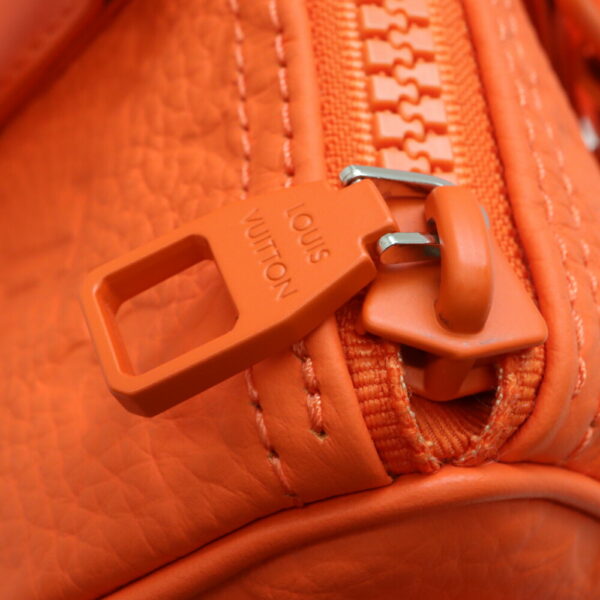 a23 9251 9 Louis Vuitton Keepall Bandouliere 25 Monogram Macassar Leather Shoulder Bag Orange