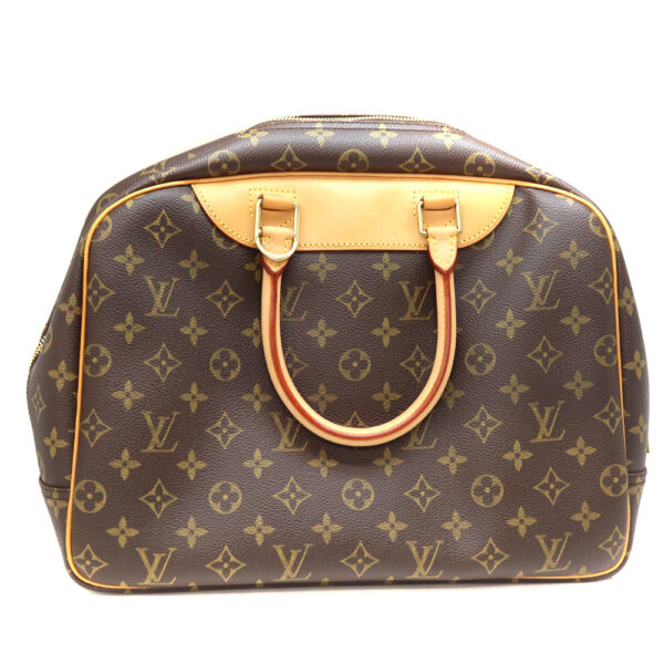 a23 9470 2 Louis Vuitton Bowling Vanity Monogram Canvas Handbag Brown