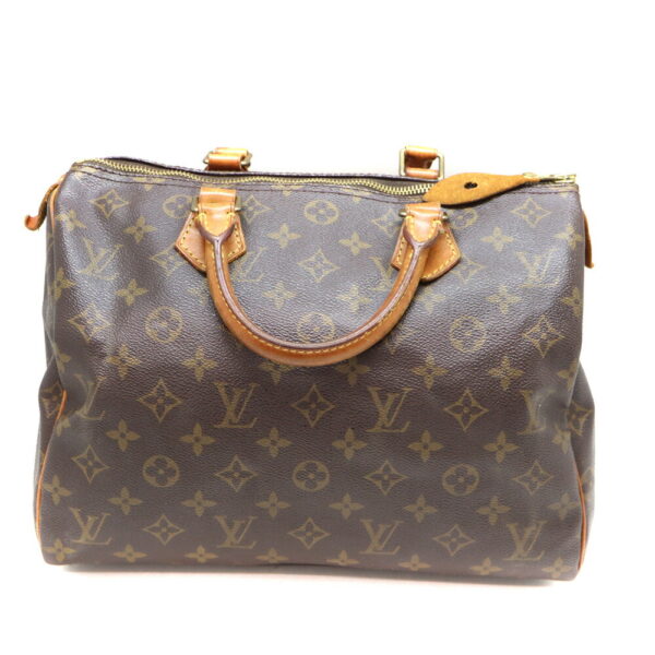 a23 9549 1 Louis Vuitton Speedy 30 Monogram Canvas Handbag Brown