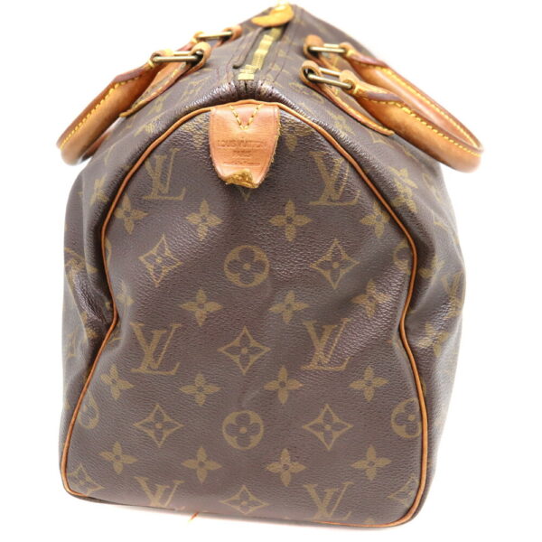 a23 9549 4 Louis Vuitton Speedy 30 Monogram Canvas Handbag Brown